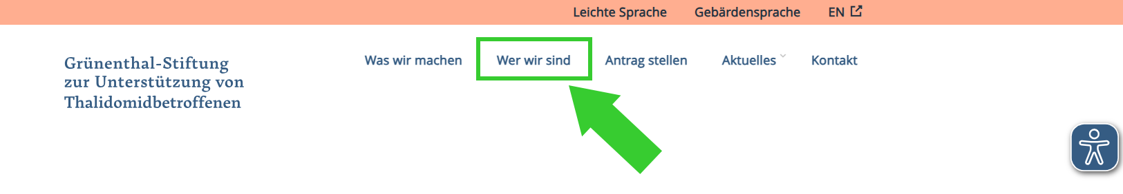 Website der Grünenthal-Stiftung Wer wir sind